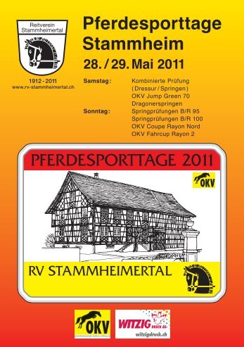28. / 29. Mai 2011 Pferdesporttage Stammheim - rv-stammheimertal