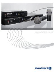 UHF WiRELESS SySTEM OpUS 600 - Beyerdynamic