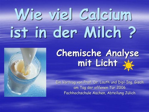 Wieviel Calcium ist in der Milch ? - Uploadarea.de