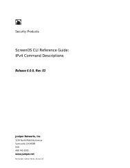 ScreenOS CLI Reference Guide: IPv4 Command ... - Juniper Networks
