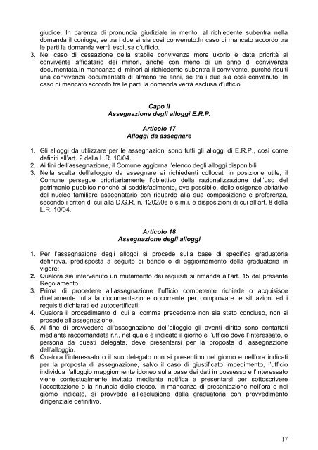 Regolamento Alloggi ERP - Comune di Santa Margherita Ligure