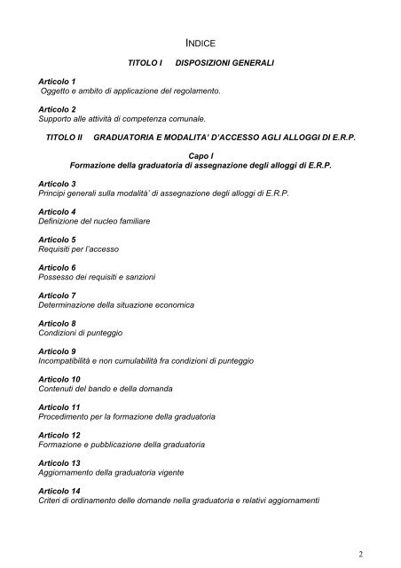 Regolamento Alloggi ERP - Comune di Santa Margherita Ligure