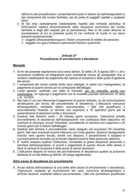 Regolamento Alloggi ERP - Comune di Santa Margherita Ligure