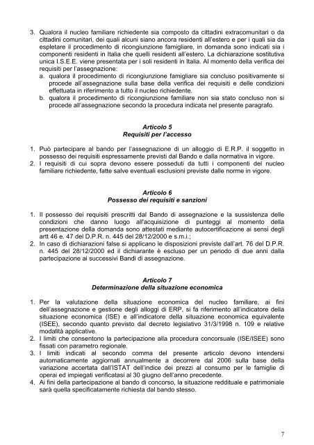 Regolamento Alloggi ERP - Comune di Santa Margherita Ligure