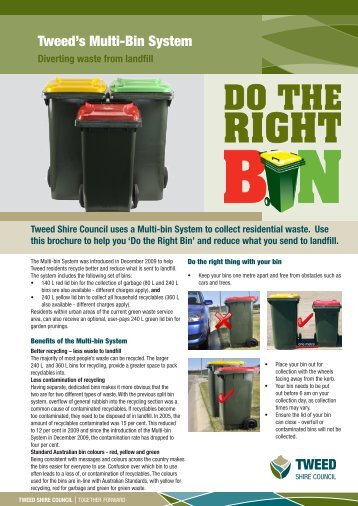 Tweed's Multi-Bin System - Recycling Near You