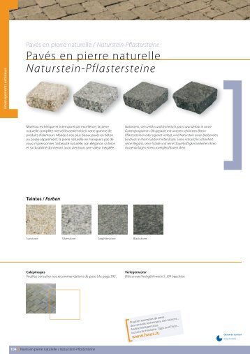 PavÃ©s en pierre naturelle Naturstein-Pflastersteine - Chaux de ...