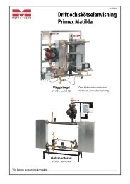 Drift och skÃ¶tselanvisning Primex Matilda - Metro Therm AB