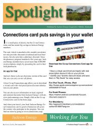 Connections card puts savings in your wallet - Jackson Energy ...