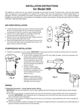 Installation Instructions - Wolo Manufacturing