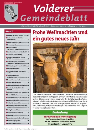 Volderer Gemeindeblatt - Gemeinde Volders - Land Tirol