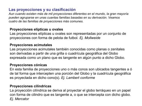 proyecciones - cartas