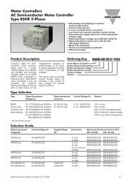 Motor Controllers AC Semiconductor Motor ... - Carlo Gavazzi AB