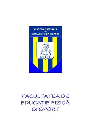 Cadre didactice Facultatea de Educatie Fizica si Sport Anefs