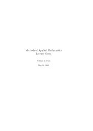 Methods of Applied Mathematics Lecture Notes