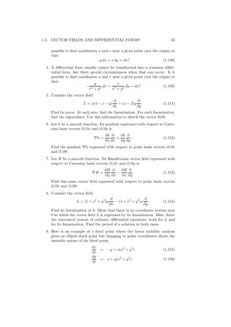 Methods of Applied Mathematics Lecture Notes