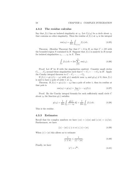 Methods of Applied Mathematics Lecture Notes