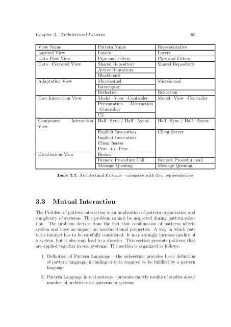 Migration of a Chosen Architectural Pattern to Service Oriented ...