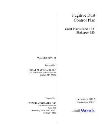 G. Fugitive Dust Control Plan