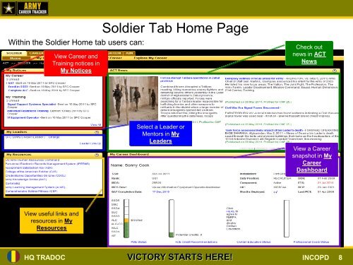 Army Career Tracker (ACT) CMF 88 - U.S. Army