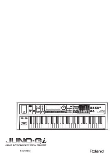 JUNO-Gi Sound List (PDF) - Roland