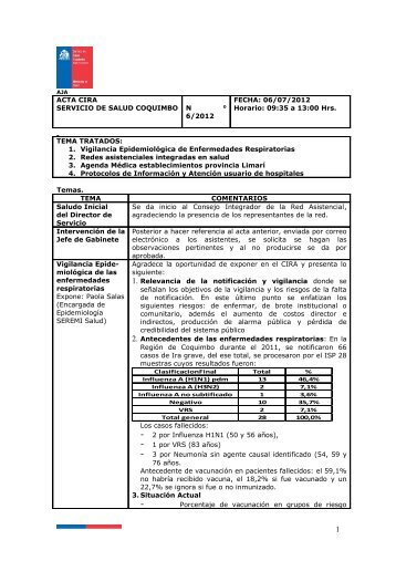 Acta Reunion - Servicio de Salud Coquimbo - Home