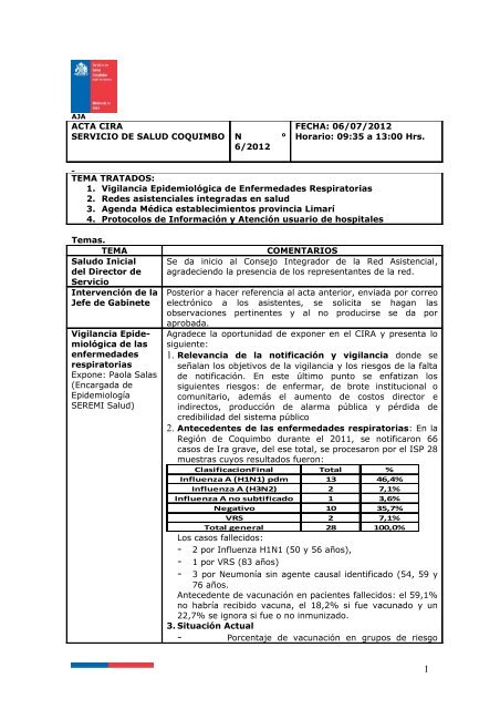 Acta Reunion - Servicio de Salud Coquimbo - Home