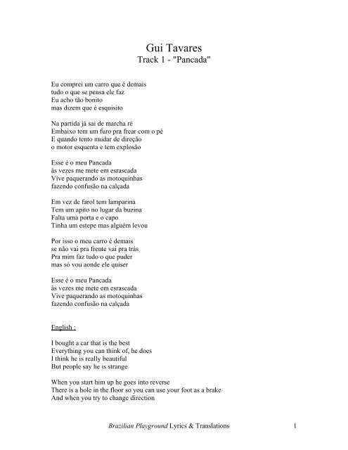 Brazilian Playground Lyrics and Translations - Putumayo