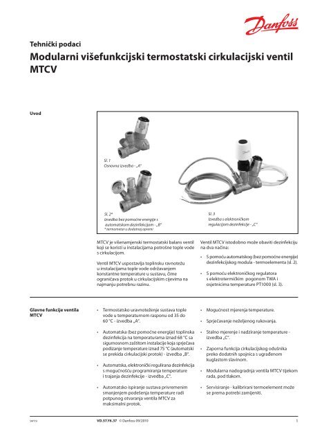 MTCV, Modularni višefunkcijski termostatski ... - Danfoss.com