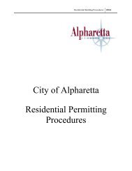Residential Permitting Procedures - City of Alpharetta