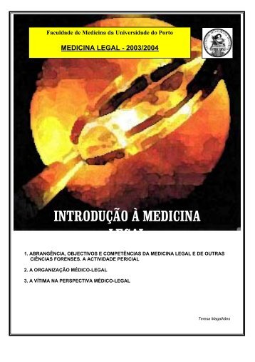 Apontamentos - Introdução à Medicina Legal - Plano de estudos do ...