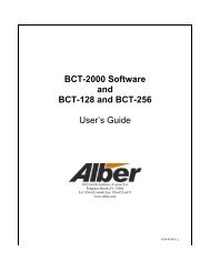 BCT-2000 Software and BCT-128 and BCT-256 User's Guide - Alber