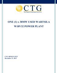 ONE (1) x 38MW USED WARTSILA W18V32 POWER PLANT