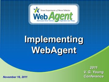What is WebAgent? - TxDMV