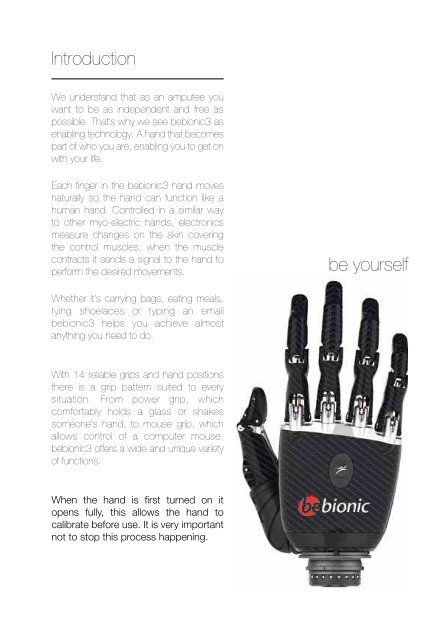 bebionic3 user guide - R S L Steeper