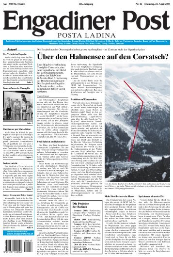 Über den Hahnensee auf den Corvatsch? - Engadiner Post