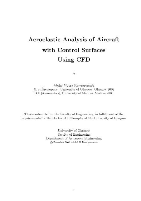 Aeroelastic Analysis of Aircraft with Control Surfaces ... - CFD4Aircraft