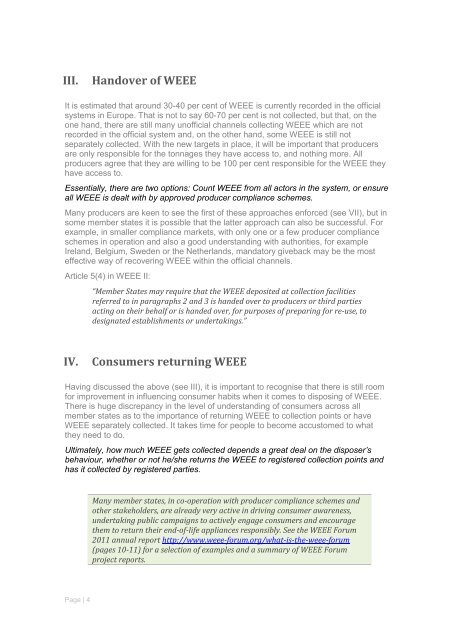 The challenge of transposing WEEE II into national law - WEEE Forum