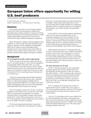 European Union offers opportunity for willing U.S. beef producers