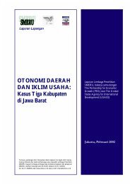 OTONOMI DAERAH DAN IKLIM USAHA: Kasus Tiga Kabupaten di ...