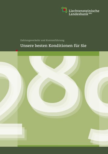 Zahlungsverkehr und KontenfÃ¼hrung - Liechtensteinische Landesbank