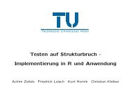 Testen auf Strukturbruch - Implementierung in R und Anwendung