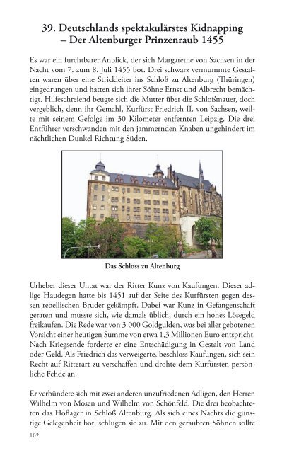 Der Altenburger Prinzenraub 1455 - Kai Homilius Verlag