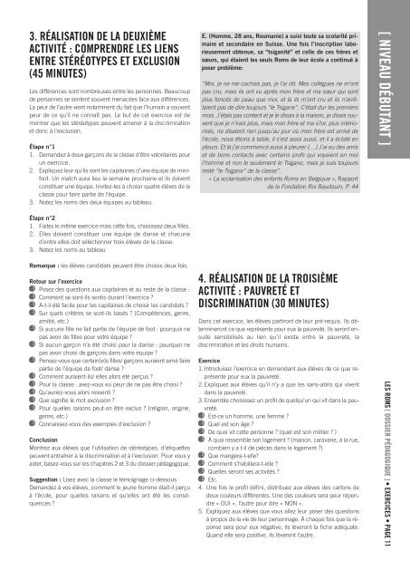 dossier d'exercices - amnesty.be