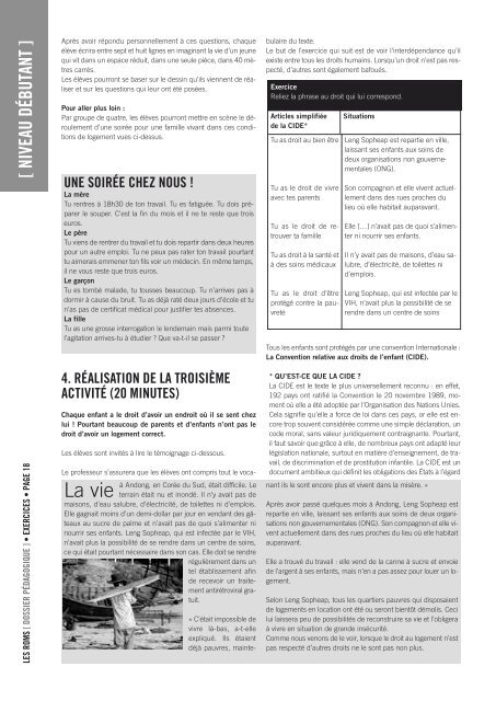 dossier d'exercices - amnesty.be