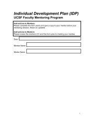 Individual Development Plan (IDP) - Academic Affairs