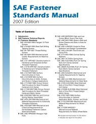SAE Fastener Standards Manual - Quality Coach