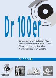 Dr 100er Nr. 1 / 2008 - Schützenverein Balsthal-Klus