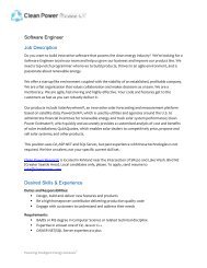 Software Engineer Job Description Desired Skills & Experience