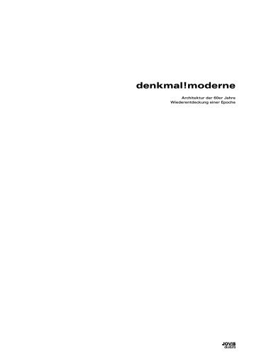 denkmal!moderne