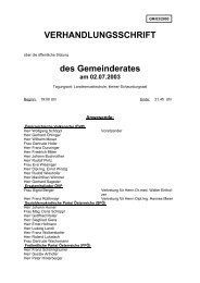 VERHANDLUNGSSCHRIFT des Gemeinderates - Hartkirchen ...